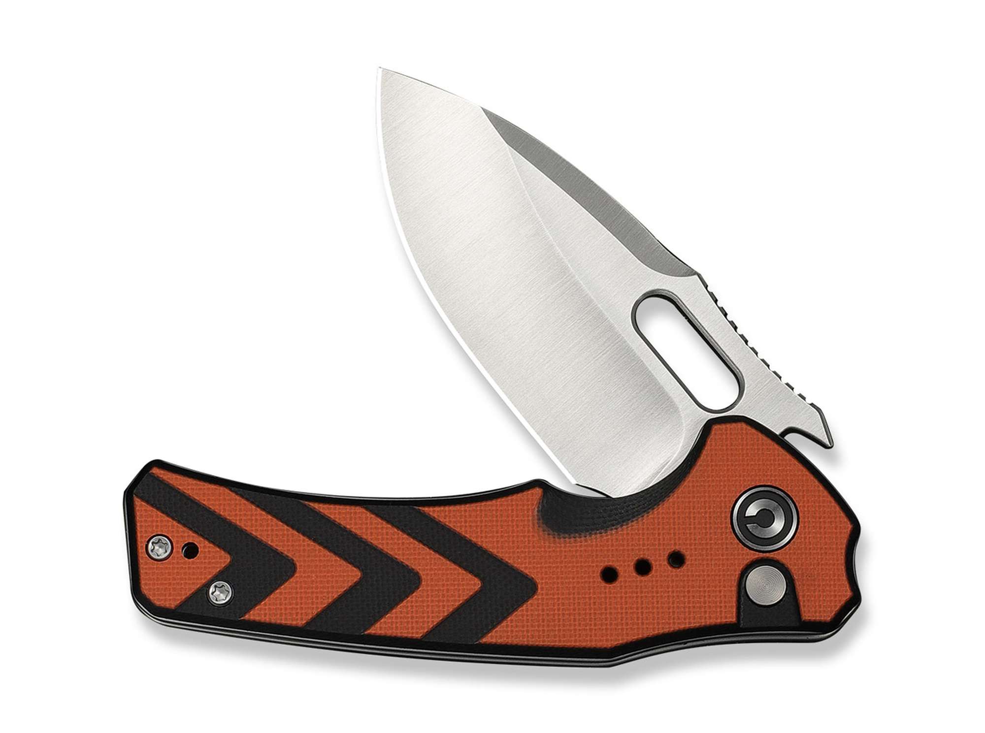 Briceag Vexron Milled Orange & Black G10 CIVIVI- G10, Button Lock