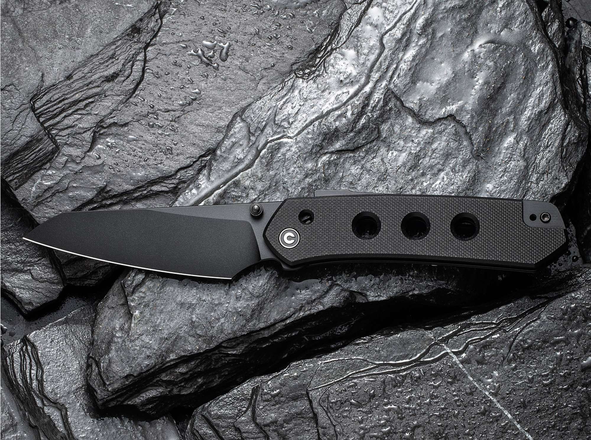 Briceag Vision FG G10 All Black CIVIVI- Lama Reverse Tanto, Maner G10