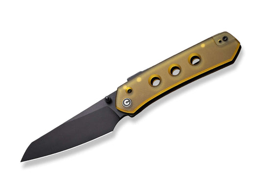Briceag Vision FG Ultem Amber & Black CIVIVI- Lama Nitro-V, Maner Ultem Amber