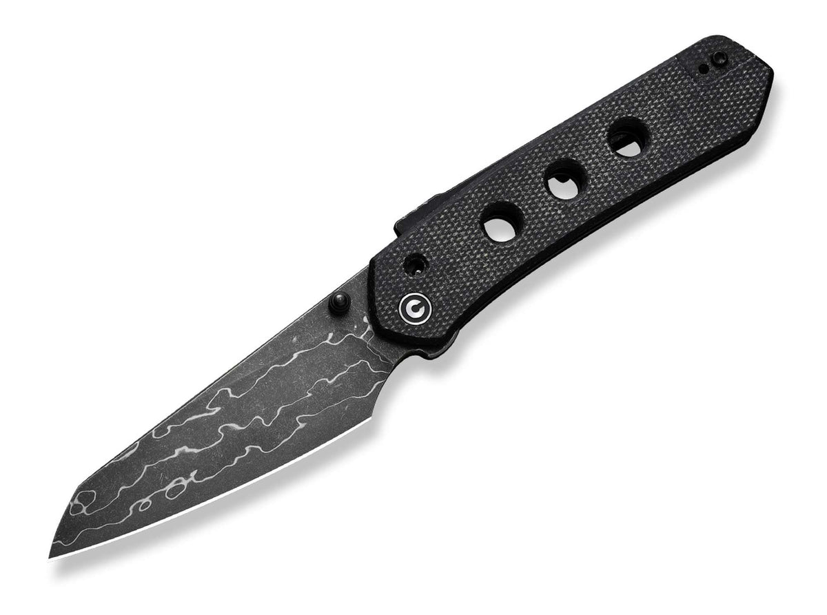 Briceag Vison FG Canvas Micarta Black Damascus CIVIVI- Lama Damascus, Maner Micarta Negru