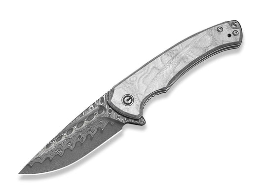 Briceag Voidflare Damascus Aluminum Foil G10 CIVIVI- Lama Damasc, Deschidere Fluida
