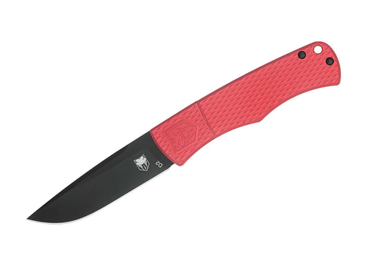 Briceag Vorpal Hidden Release Red CobraTec- Lama D2, Maner Aluminiu
