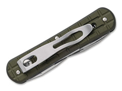 Briceag Vulpis 130-F3 Grenade Pattern Aluminum Green Fox Knives- Grip, EDC
