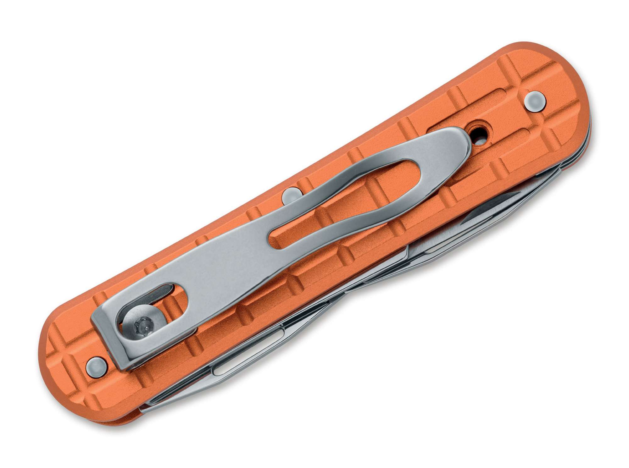 Briceag Vulpis 130-F3 Grenade Pattern Aluminum Orange Fox Knives- Multifunctional, Foarfeca