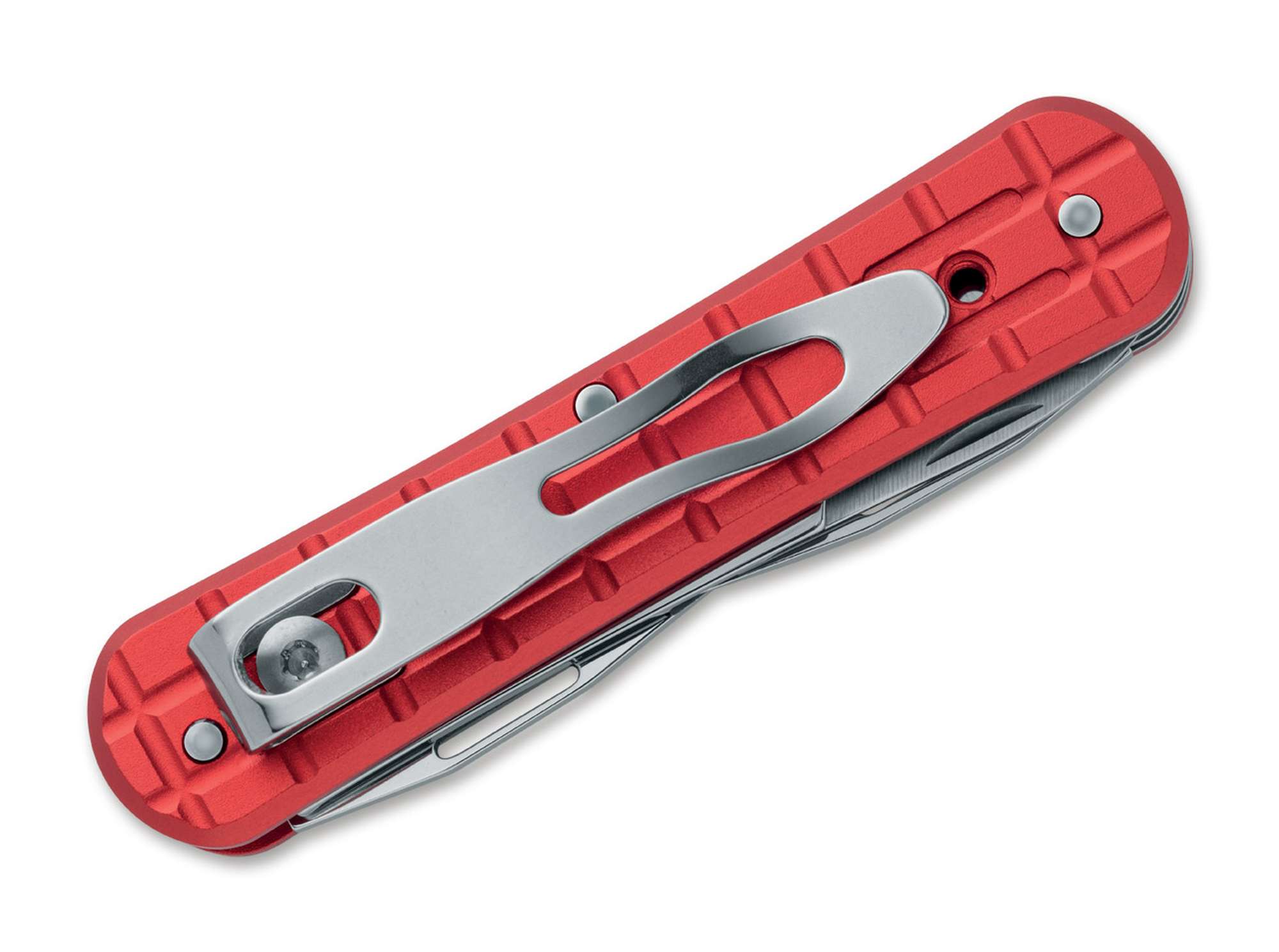 Briceag Vulpis 130-F3 Grenade Pattern Aluminum Red Fox Knives- EDC, Multi