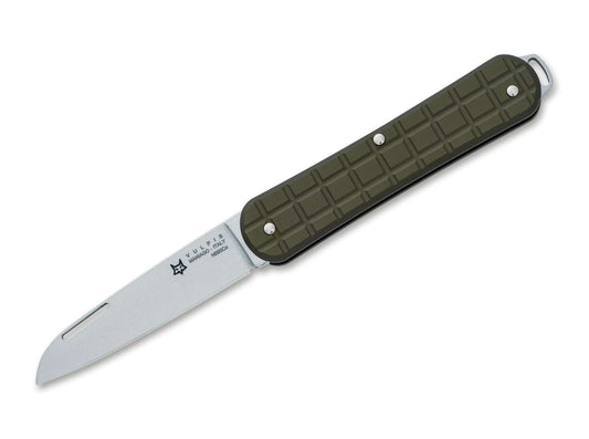 Briceag Vulpis 130 Fox Knives- Maner Aluminiu Verde, Lama Wharncliffe N690
