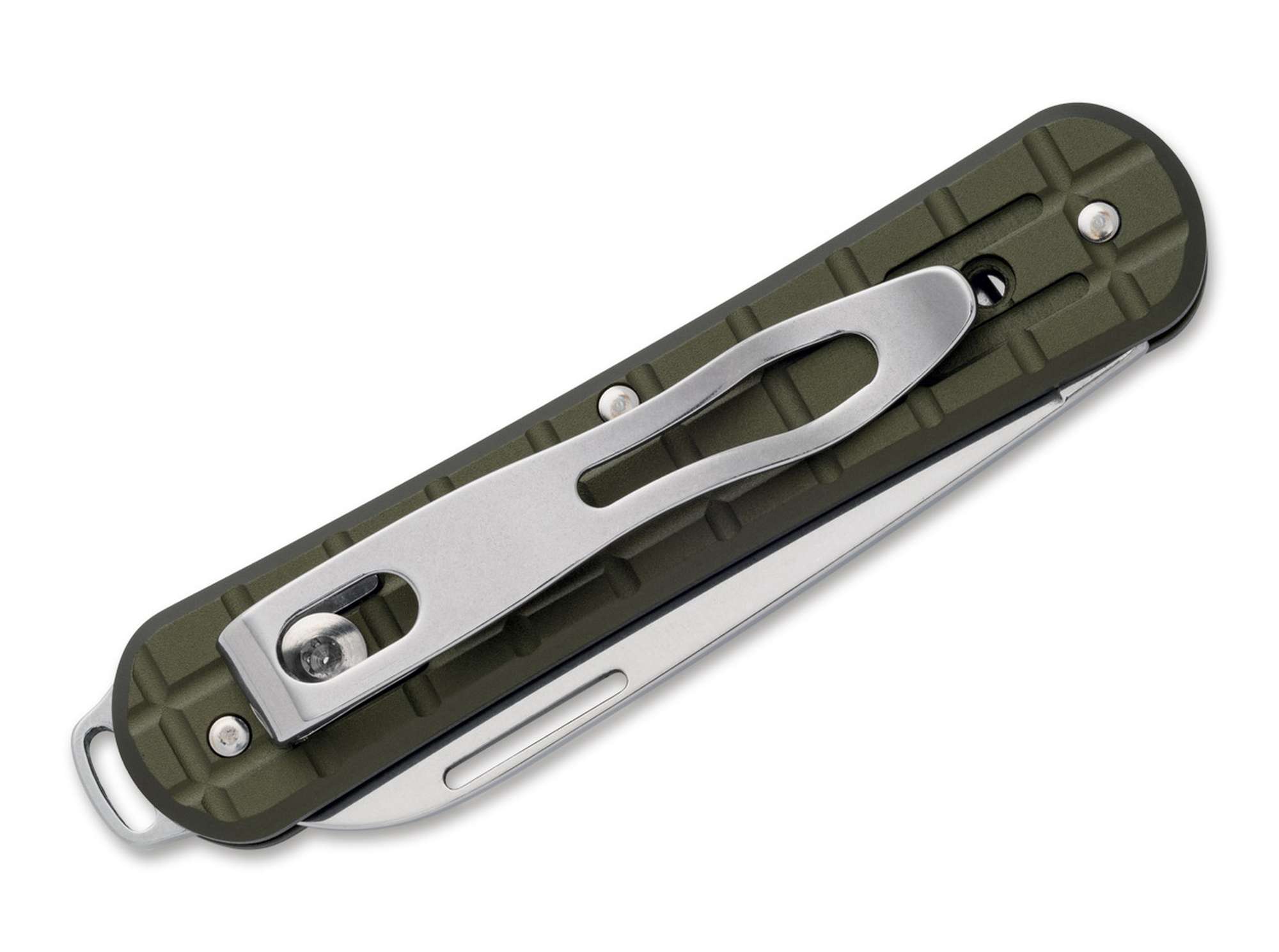 Briceag Vulpis 130 Fox Knives- Maner Aluminiu Verde, Lama Wharncliffe N690