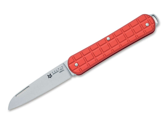 Briceag Vulpis 130 Grenade Pattern Aluminum Red Fox Knives- EDC, N690