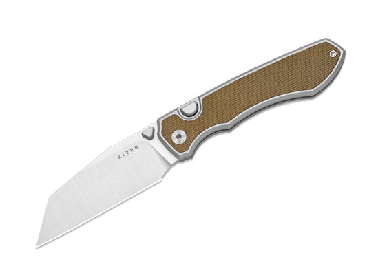 Briceag Wharning S45VN Brown Norplex Ultrex Micarta Kizer- S45VN, EDC