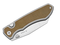 Briceag Wharning S45VN Brown Norplex Ultrex Micarta Kizer- S45VN, EDC