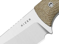 Cuțit Whip Tail 10V Kizer FatCarbon Nebula – Lamă 8,2 cm CPM 10V, Full-Tang - poza 5