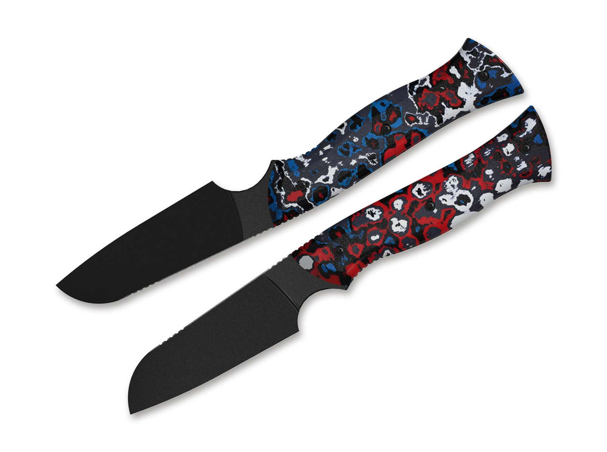 Cuțit Whip Tail 10V Kizer FatCarbon Nebula – Lamă 8,2 cm CPM 10V, Full-Tang - poza 1