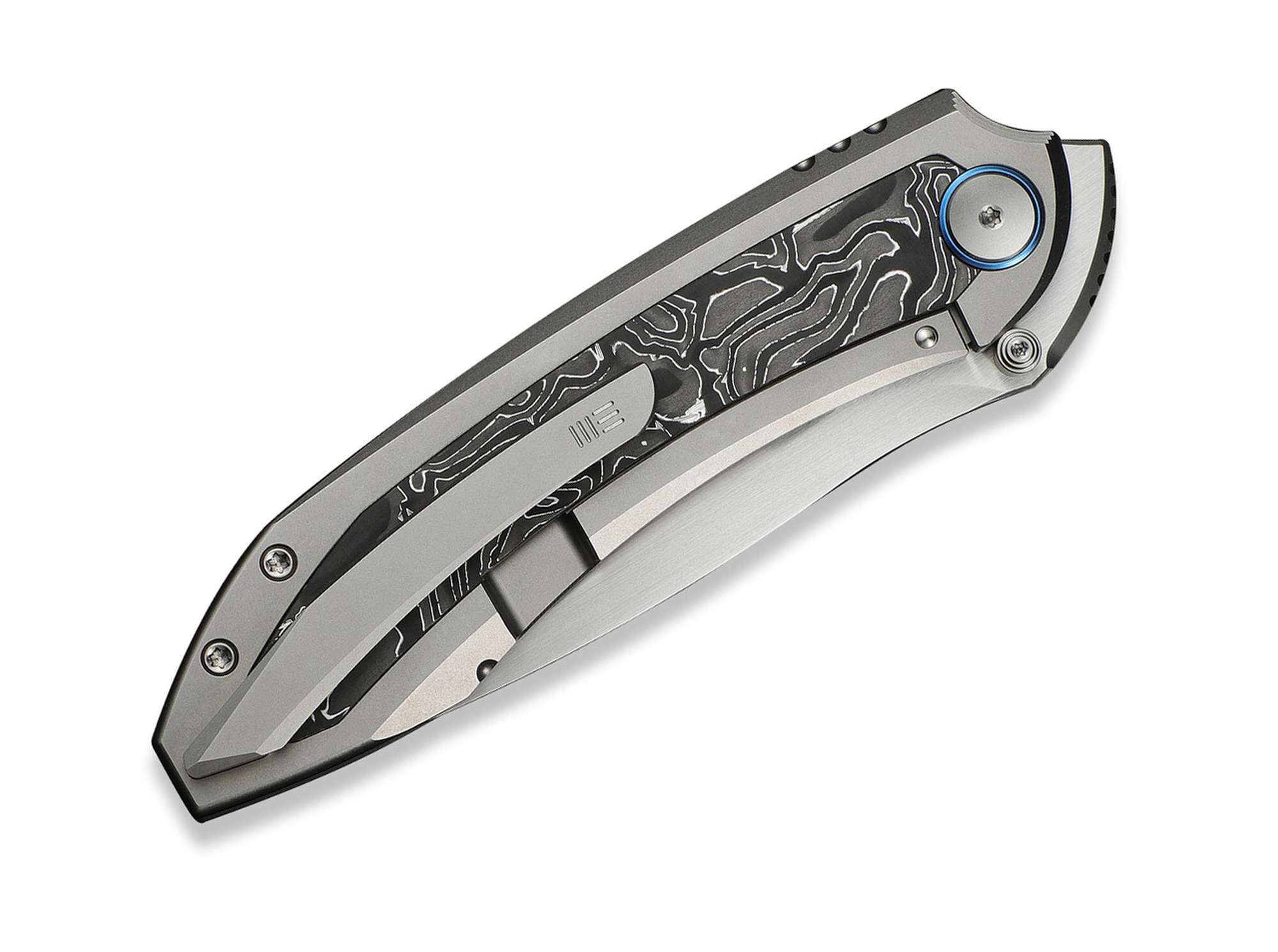 Briceag Winsome M390 Gray Ti Aluminum Foil CF WE Knife- Lama M390, Maner Titan