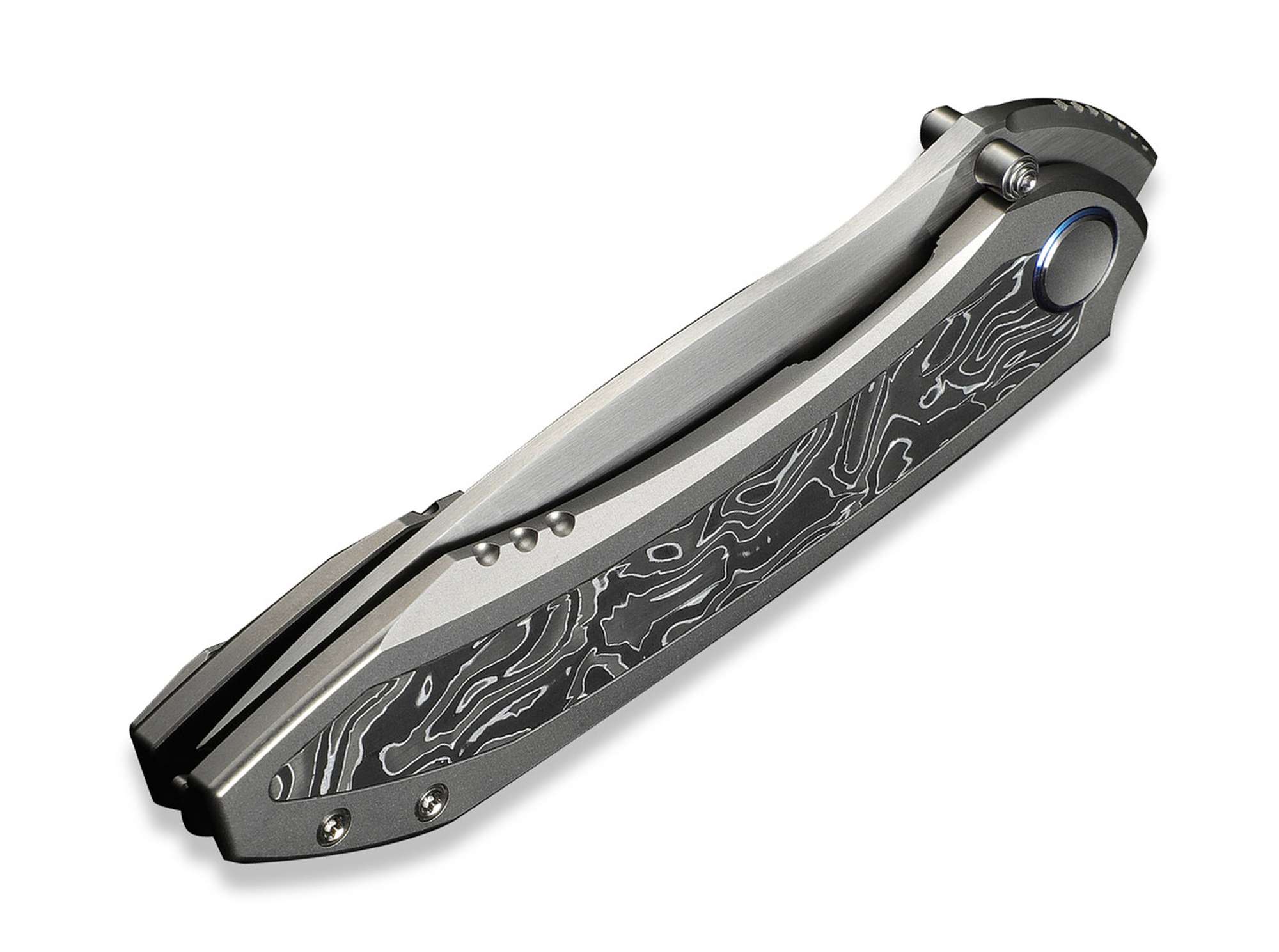 Briceag Winsome M390 Gray Ti Aluminum Foil CF WE Knife- Lama M390, Maner Titan