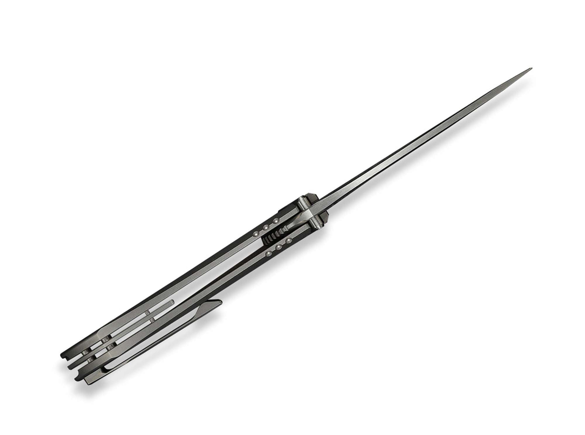 Briceag Winsome M390 Gray Ti Aluminum Foil CF WE Knife- Lama M390, Maner Titan
