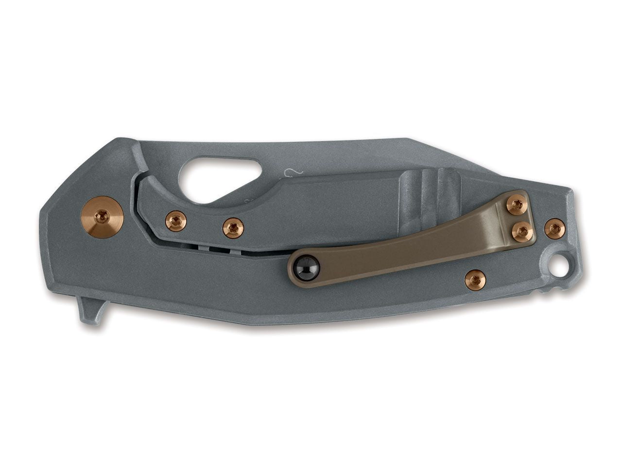 Briceag Yaru Titanium PVD Grey Fox Knives- Lama CPM-S-90V, Maner Titan