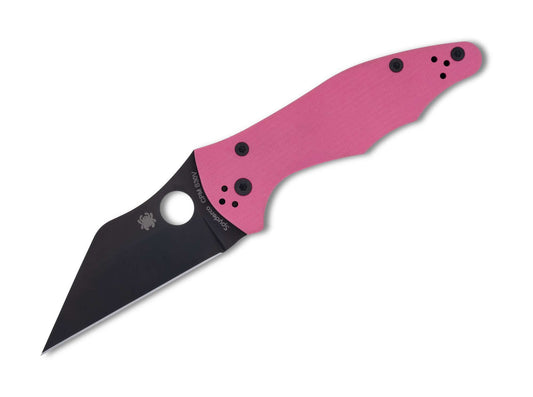 Briceag Yojimbo 2 Pink G10 Black Blade Sprint Run Spyderco- Roz, Negru