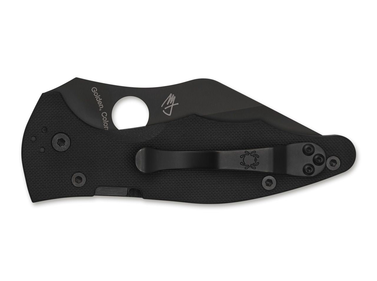 Briceag YoJimbo II All Black Spyderco- Lama Wharncliffe, Maner G10 Antiderapant