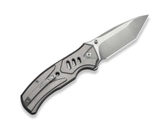 Briceag Zentron M390 Grey Ti WE Knife- Lama Tanto, Button Lock
