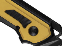 Briceag Zero S35VN Black Ti Yellow Aluminum Kizer- Lama S35VN, Maner Titan-Aluminiu