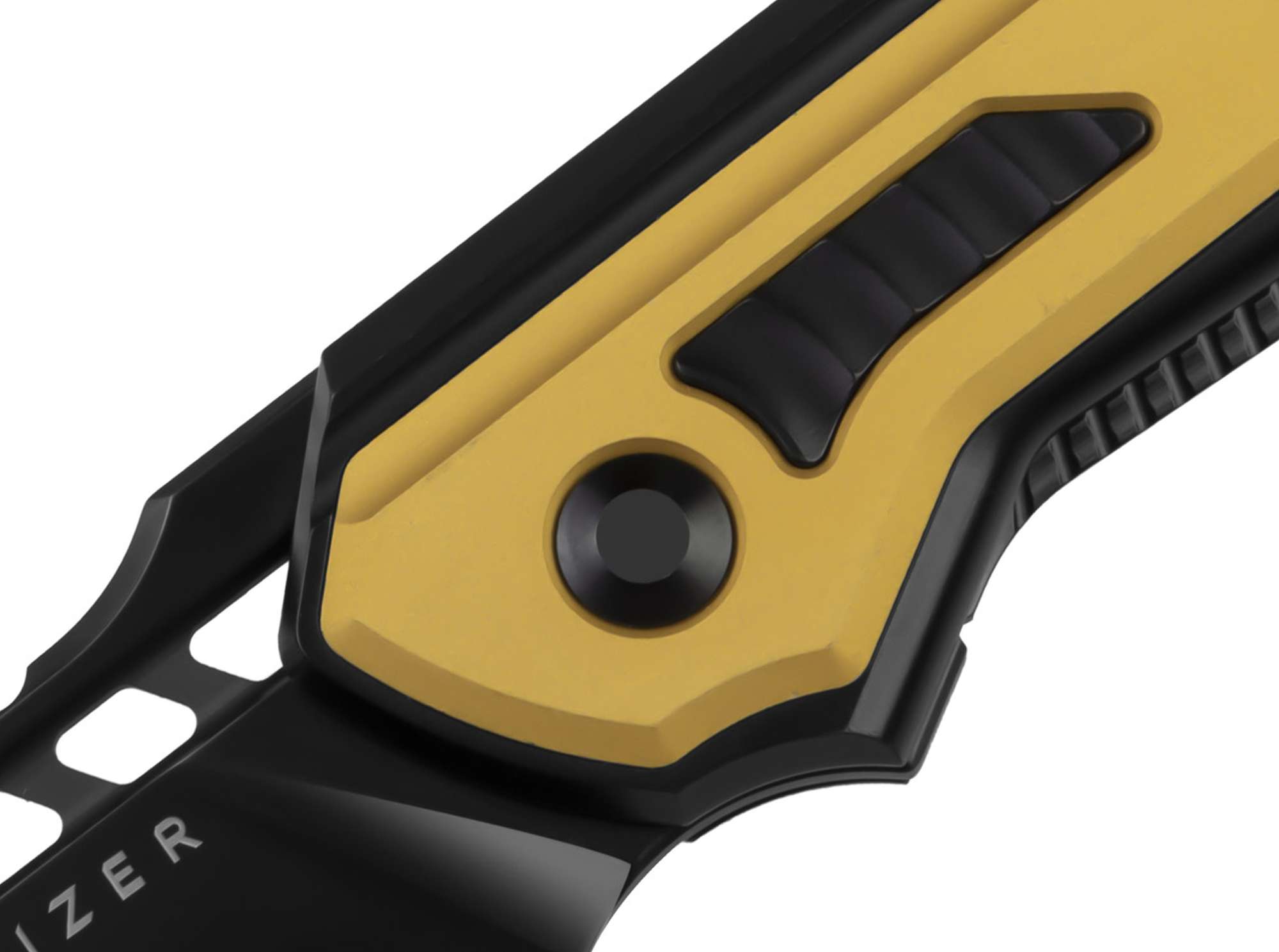 Briceag Zero S35VN Black Ti Yellow Aluminum Kizer- Lama S35VN, Maner Titan-Aluminiu
