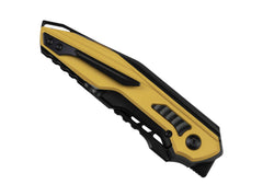 Briceag Zero S35VN Black Ti Yellow Aluminum Kizer- Lama S35VN, Maner Titan-Aluminiu