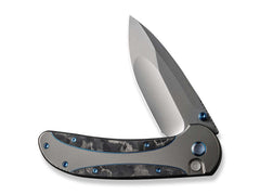 Briceag Zizzit Titanium Grey Marble CF WE Knife- Lama CPM-20CV, Maner Titan Carbon