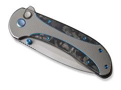 Briceag Zizzit Titanium Grey Marble CF WE Knife- Lama CPM-20CV, Maner Titan Carbon