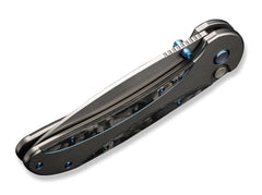 Briceag Zizzit Titanium Grey Marble CF WE Knife- Lama CPM-20CV, Maner Titan Carbon
