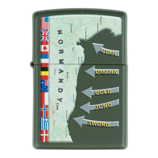 Brichetă Zippo D-Day Military Map Normandy Zippo - Un Omagiu Strategic și Durabil