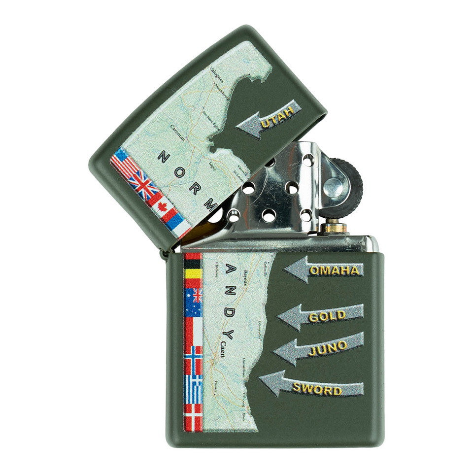 Brichetă Zippo D-Day Military Map Normandy Zippo - Un Omagiu Strategic și Durabil