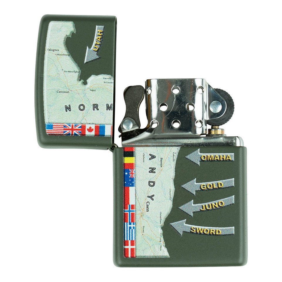 Brichetă Zippo D-Day Military Map Normandy Zippo - Un Omagiu Strategic și Durabil