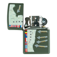 Brichetă Zippo D-Day Military Map Normandy Zippo - Un Omagiu Strategic și Durabil
