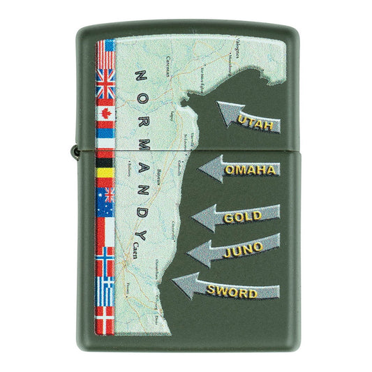Brichetă Zippo D-Day Military Map Normandy Zippo - Un Omagiu Strategic și Durabil