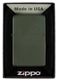 Brichetă Zippo Green Matte Verde OD - Vânt-rezistent, Original