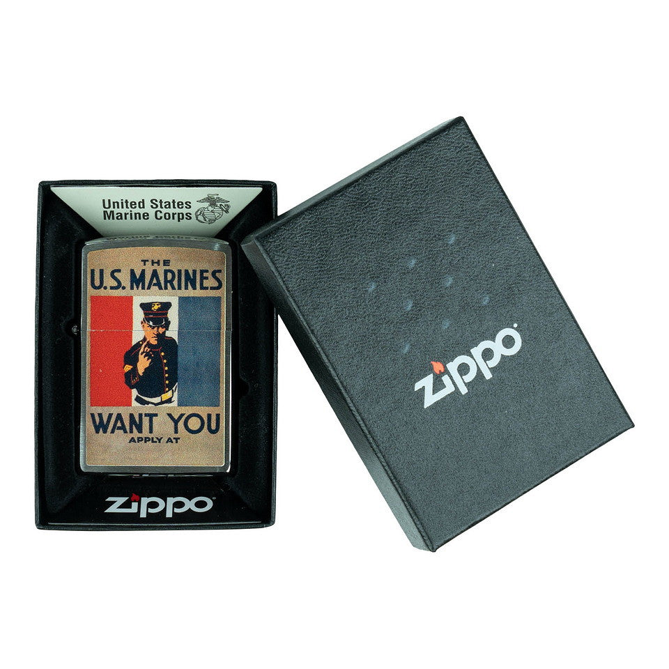 Brichetă Zippo US Marines Want You Zippo - Simbol al Forței și Plihtului