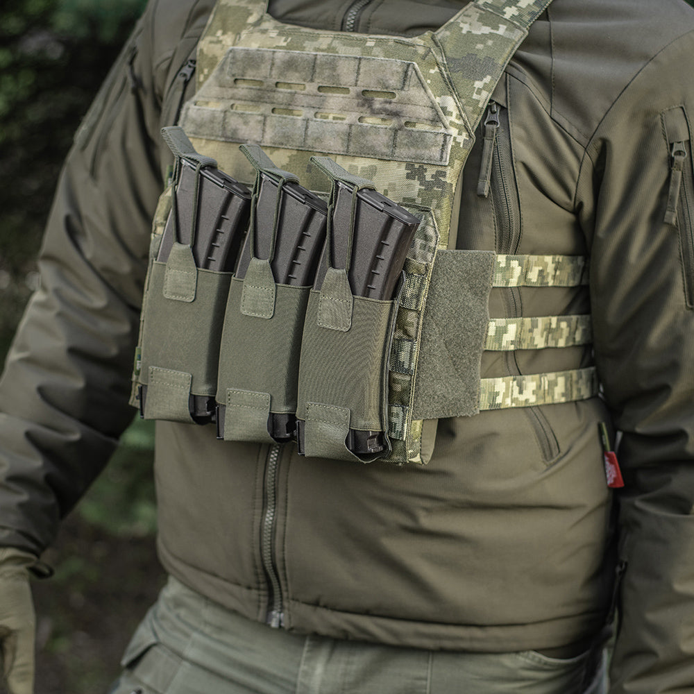 Buzunar M-Tac Triple Magazine Elite Laser Cut - Ranger Green