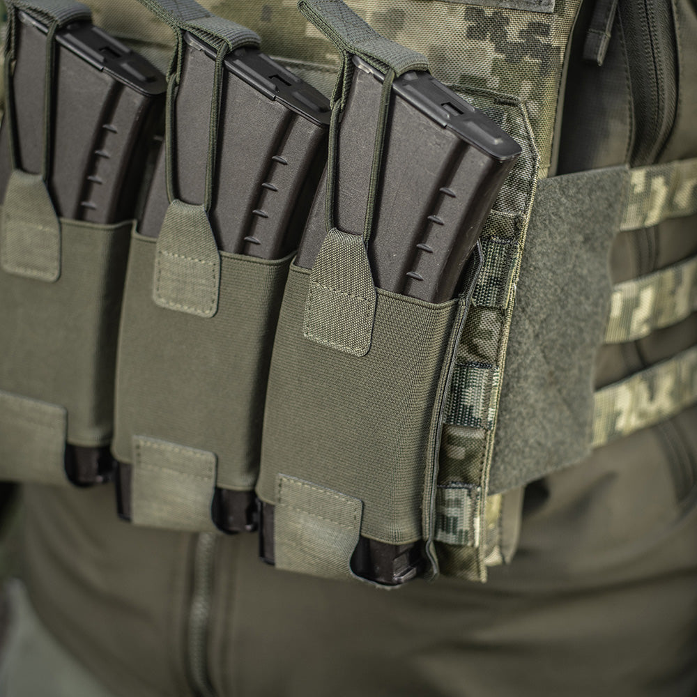 Buzunar M-Tac Triple Magazine Elite Laser Cut - Ranger Green