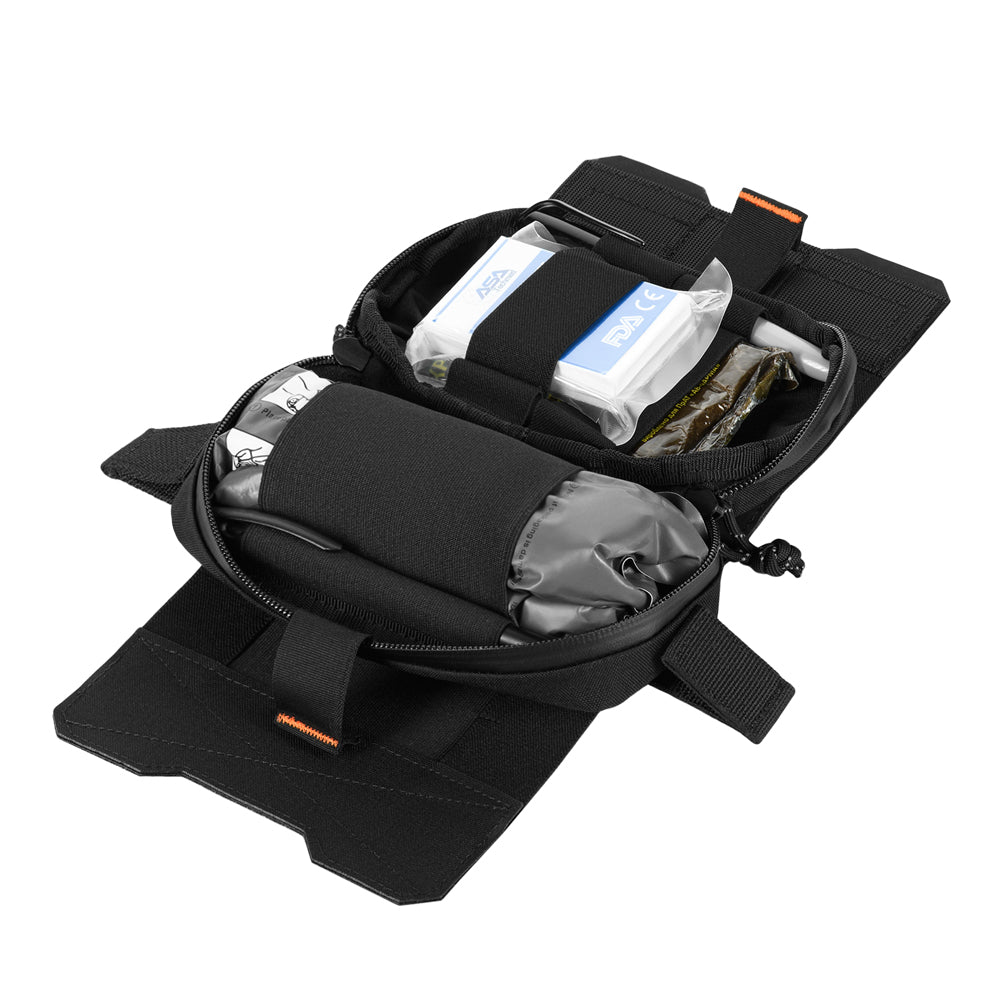 Buzunar Medical Orizontal Elite M-Tac - Negru, Sistem MOLLE
