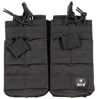 Buzunar Modular MOLLE Negru MFH - 4 compartimente, Prindere MOLLE