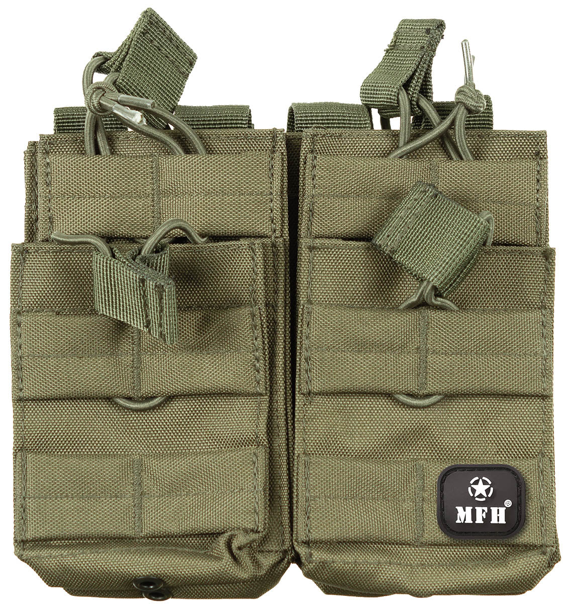 Buzunar Modular MOLLE Verde Oliv MFH - 4 compartimente, prindere MOLLE