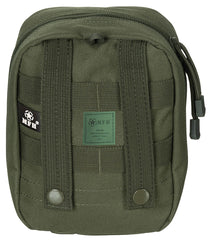 Buzunar MOLLE Multifuncțional Mic Verde Olive MFH - Fermoar 2-sensuri, Sistem MOLLE