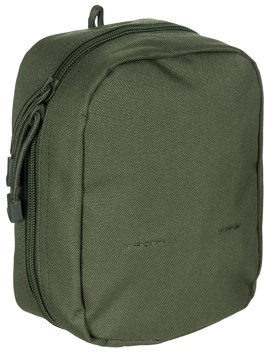 Buzunar MOLLE Multifuncțional Mic Verde Olive MFH - Fermoar 2-sensuri, Sistem MOLLE