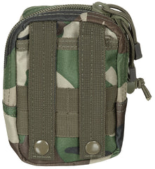 Buzunar MOLLE Multifuncțional Woodland MFH - Fermoar dublu, Prindere MOLLE