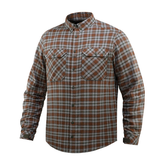 Cămașă Lumberjack Bumbac M-Tac - Maro/Gri, Rezistentă și Confortabilă