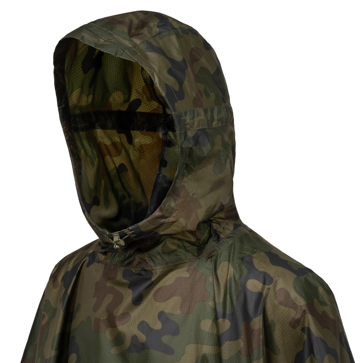 Poncho Lightweight Field Helikon-Tex PL Woodland – Poliester Ripstop, 355 g - poza 5