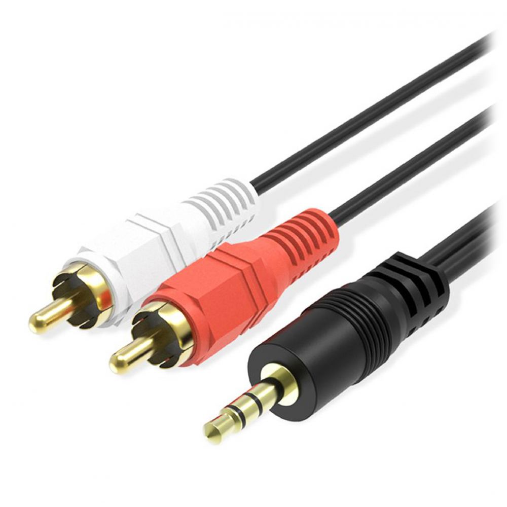 Cablu Audio 2RCA tata x Jack 3.5mm tata 1.5m TED - Conexiune Stereo - 2