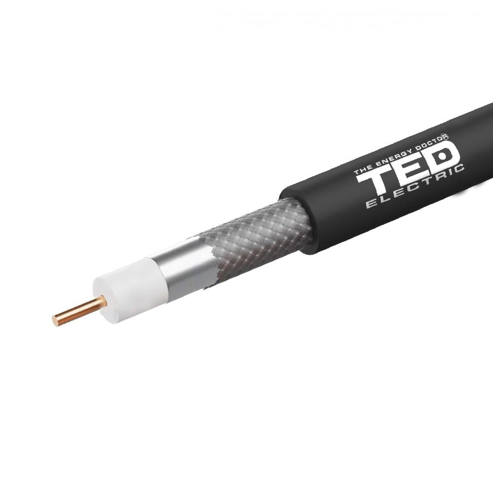 Cablu Coaxial RG11 F11 CCS TED - 305m, Semnal TV/SAT de Lungă Distanță - 2