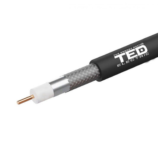 Cablu Coaxial RG11 F11 CCS TED - 305m, Semnal TV/SAT de Lungă Distanță - 2