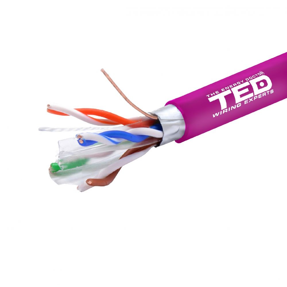 Cablu FTP Cat.6e CU 0.56 23AWG TED - Fluke Pass, 305m - 2